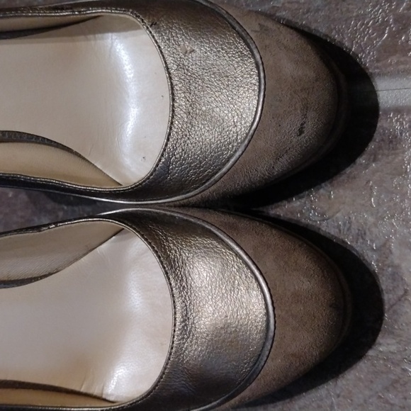 Christian Dior grey taupe taupe gun metal suede platform heel Size 35.5 - Picture 4 of 10